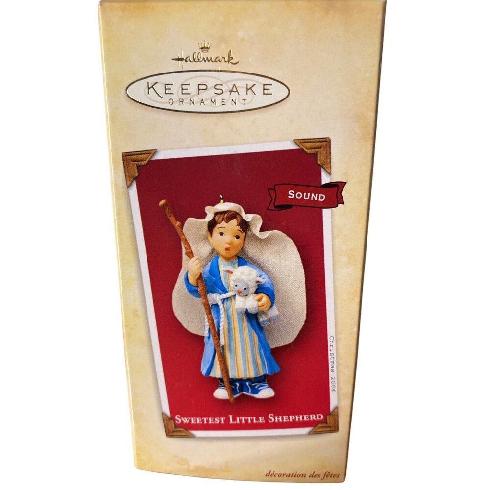 Hallmark Keepsake Ornament Sweetest Little Shepherd 2004 Handcrafted With Sound
